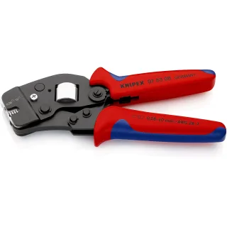 KNIPEX Selbsteinstellende Crimpzange für Aderendhülsen Vierkant-Crimp brüniert - 975308