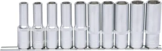 KS Tools 1/2" Sechskant-Stecknuss-Satz, lang, 10-tlg 10-19mm - 917.0615