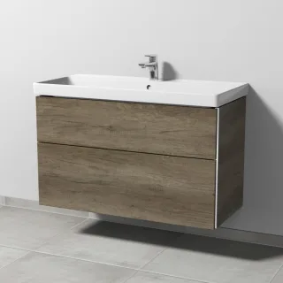 Sanipa 3way Waschtischunterbau zu Villeroy & Boch Avento Waschtisch mit 2 Auszügen, Eiche-Nebraska BR62437