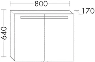 Burgbad Spiegelschrank Crono HGL 640x800x170 Nussbaum Natur, SPRZ080F1808 SPRZ080F1808