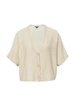 comma - Strickjacke creme - Gr. - XL