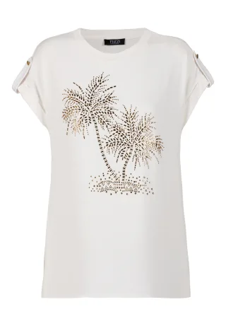 tuzzi - Shirt GOLDEN OASIS mit Zierapplikation ecru - Gr. - 48