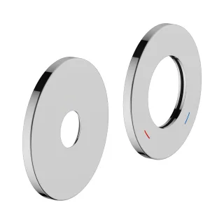 Keuco Rosetten-Set Plan blue 53916 85 mm, rund Aluminium-finish, 53916170091 53916170091