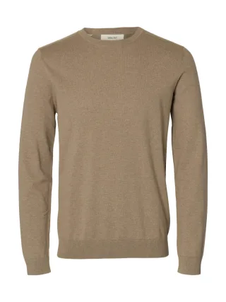 Selected - Langarm Strickpullover braun - Gr. - XL