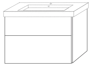 Sanipa Waschtischunterbau mit Auszügen 3way (BP524) 588x950x457 Marine-Matt, BP5241R BP5241R