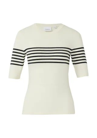 comma - Strickpullover creme|schwarz - Gr. - 42
