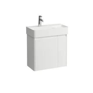 LAUFEN Waschtischunterschrank BASE 2.0 294x572x515 2 Türen m. Griffmulde li f.WT H815285 weiß matt,  H4113831082601