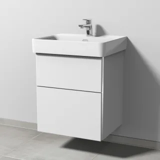 Sanipa 3way Waschtischunterbau zu Laufen Pro S Waschtisch mit 2 Auszügen, Weiß-Soft BR76543
