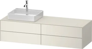 Duravit White Tulip Konsolenwaschtischunterbau wandhängend Nordic Weiß Seidenmatt 1300x550x408 mm -  WT4867L39390000