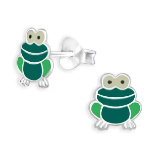 Frosch Kinder Ohrringe aus 925 Silber