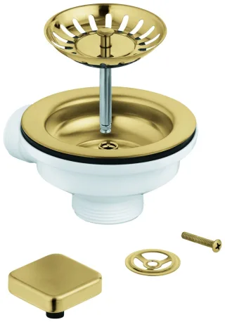GROHE Exzenter-Ablaufgarnitur 40400 für Küchenspülen 1 Becken cool sunrise geb., 40400GN0 40400GN0