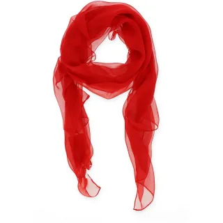 Halsüberkopf Accessoires - Schal Chiffon uni 50x160cm rot - Gr. - OS