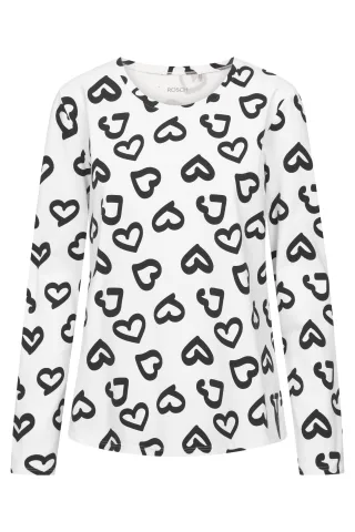Rösch - Shirt 1253712 hearts offwhite - Gr. - 44