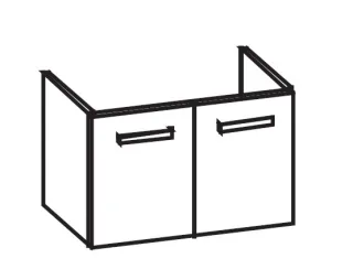 Artiqua 414 Waschtischunterschrank für Venticello 41048G, 41048J, 41048L Graphit Struktur quer, 414- 414-WU2T-V104-7070-401