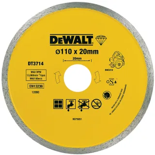 DEWALT Diamanttrennscheibe für Fliesensäge DWC410 - DT3714-QZ