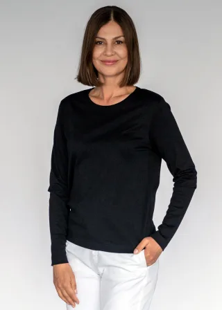 CLARINA - Ganzjahres NOS Rdh.-Shirt, 1/1 900 schwarz - Gr. - 36