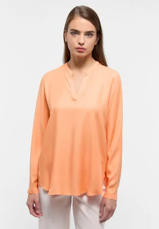 ETERNA - Viscose Shirt Bluse Viskose Langarm mandarine - Gr. - 42/Langarm