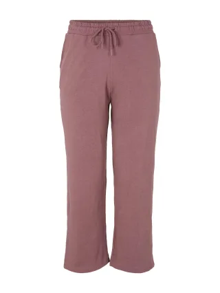 Tom Tailor - Plus - Stoffhose mit weitem Bein und Bio-Baumwolle wild mauve - Gr. - 52