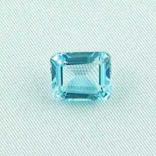 7,25 ct Blautopas Edelstein Schmuckstein Octagon Bar