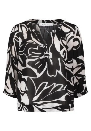 Betty & Co - Schlupfbluse nature-black - Gr. - 46