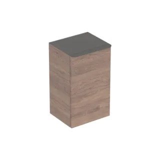 Geberit Smyle Square Seitenschrank mit einer Tür li, 36x60x32,6cm, Nussbaum, 500360JR1 500360JR1