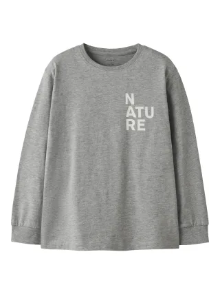 NAME IT - NKMORSON LS NREG TOP BOX grey melange - Gr. - 146/152