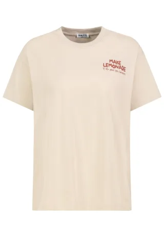 Authentic Style - RE9CIFQtU2hpcnQgUHJpbnQg nude beige - Gr. - XS
