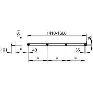 Keuco Ersatzteil Duschablage 24953 auf Maß, weiß, 1410-1600 x 120 x 90 mm, 24953510600 24953510600