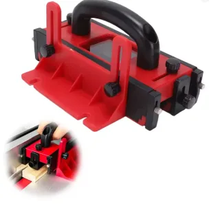 Router Table Push Block ABS Material Adjustable Design Non Slip Strips Transparent Window Safe Cutting Woodworking Tool