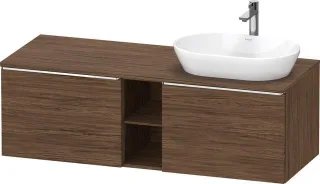 Duravit D-Neo Konsolenwaschtischunterbau wandhängend Nussbaum dunkel Matt 1400x550x459 mm - DE4950R1 DE4950R10210000