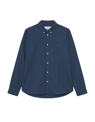 les deux - Regular Fit Freizeithemd mit Button-Down-Kragen blau - Gr. - XL