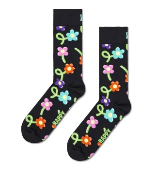 happy socks - Balloon Flower Sock Schwarz - Gr. - 36/40