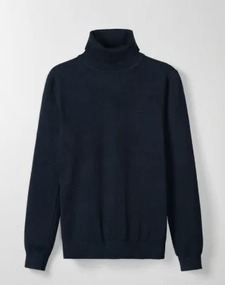 BASEFIELD - NOS Rollkragen Pullover night blue - Gr. - 3XL