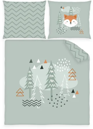 Baby Best Babybettwäsche "babybest Nordic Forest" 2 tlg. mit Wendefunktion