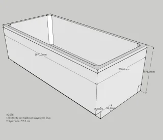 Neuesbad Wannenträger für Kaldewei Asymmetric Duo 170x80 SW11220