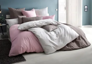 OTTO home Bettwäsche "Melli" 3 Stk. Bettwäsche aus Baumwolle, Leinen-Look in Melange-Optik
