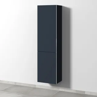 Sanipa 3way Stauraumschrank mit 1 Tür und 1 Wäschekorbklappe, Marine-Matt BP1841R