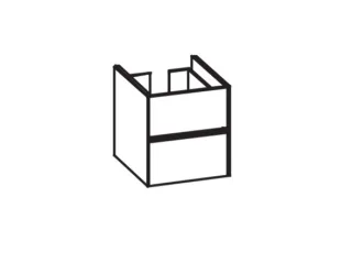 Artiqua 116 Waschtischunterschrank, Stahlgrau, 116-WU2L-AC04-7142-88 116-WU2L-AC04-7142-88