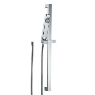 HSK Design-Handbrause Eckig inkl. Brauseschlauch, Silber mit Brausestange Eckig, 1140090 1140090