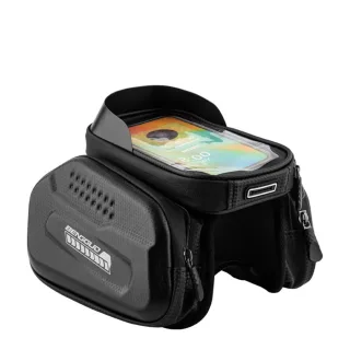 BENGGUO Bike Top Tube Bag Touchscreen 6.5'' Phone Holder Case Waterproof Reflective Large Capacity Front Beam Bag for MT