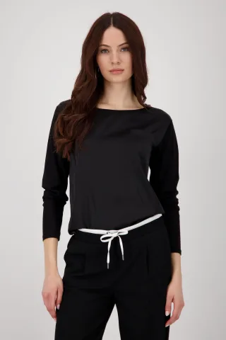 monari - Blusenshirt mit Brusttasche schwarz - Gr. - 42