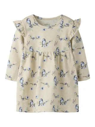 NAME IT - NBFBETTY LS DRESS Peyote Melange - Gr. - 68