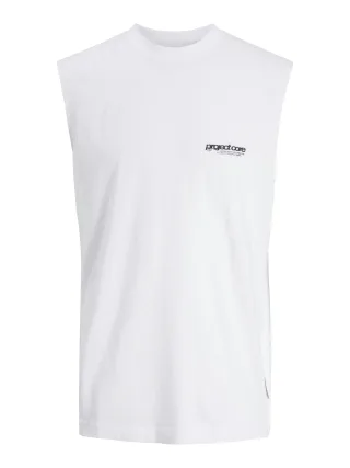 JACK&JONES - JCOUNION PRINT TANK TOP SN bright white - Gr. - XL