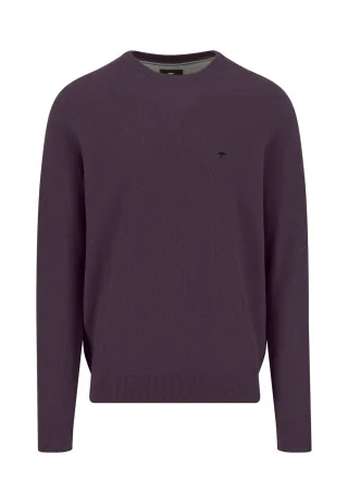 FYNCH-HATTON - O-Neck, Structure aubergine - Gr. - S