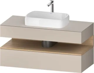 Duravit Qatego Konsolenwaschtischunterbau wandhängend Taupe Matt 1200x550x600 mm - QA4732030910010 QA4732030910010