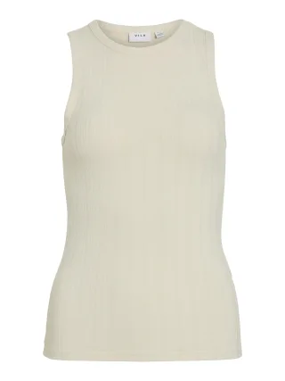 VILA - VIMIDESA O-NECK S/L TOP birch - Gr. - XS