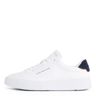 Tommy Hilfiger - Court-Sneaker mit Logo weiß - Gr. - 44