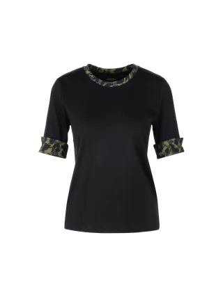 Marc Cain Sports - Jersey-Shirt mit Print-Details black - Gr. - 44