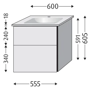 Sanipa Waschtischunterbau mit Auszügen 3way BR33185