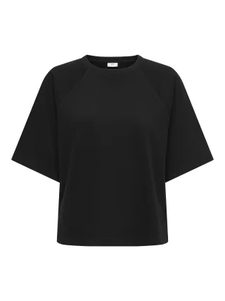 JDY - JDYAMALFI LIFE S/S SWEAT JRS DIA Black - Gr. - XL